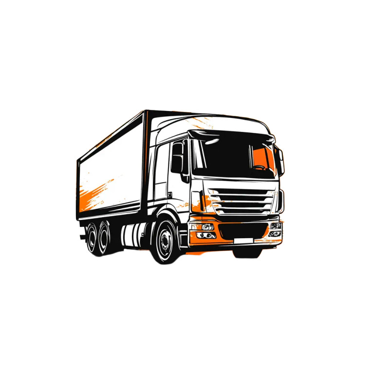 Unique Truck Design Vinyl Car Decal Sticker – Waterproof & UV-Resistant 8"
