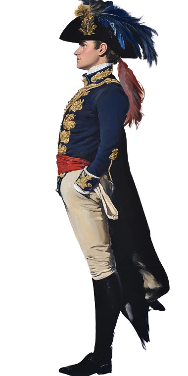 General Lafayette Portrait Vinyl Car Decal Sticker – Waterproof & UV-Resistant 8"