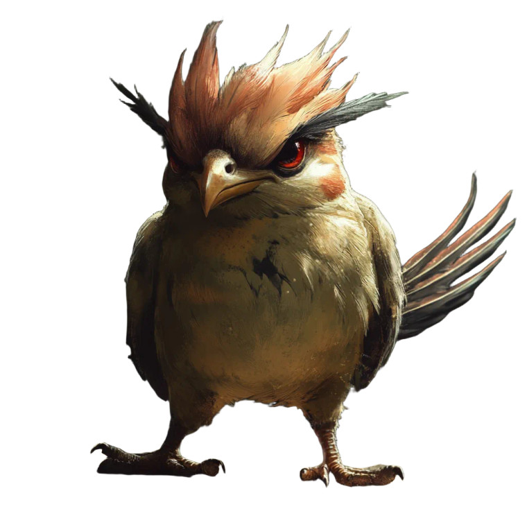 Badass Pidgey Vinyl Car Decal Sticker – Waterproof & UV-Resistant 8"