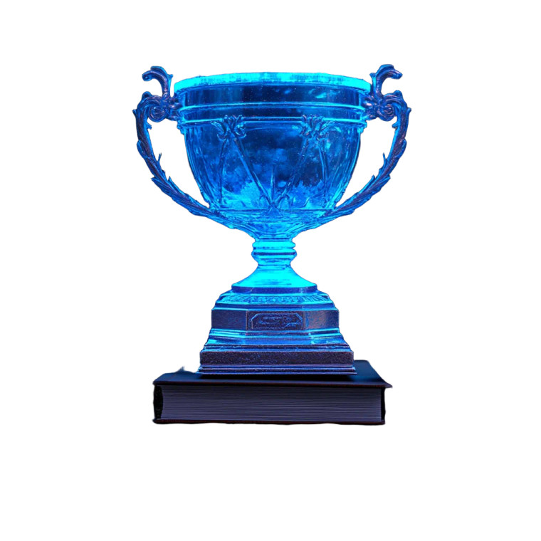 Glowing Trophy Achievement Vinyl Car Decal Sticker – Waterproof & UV-Resistant 8"