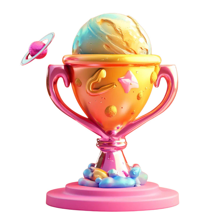 Cosmic Winner Cup Vinyl Car Decal Sticker – Waterproof & UV-Resistant 8"