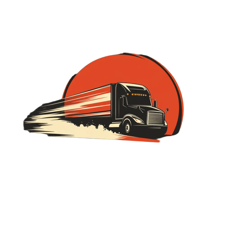 Logistics Typographic Logo Vinyl Car Decal Sticker – Waterproof & UV-Resistant 8"