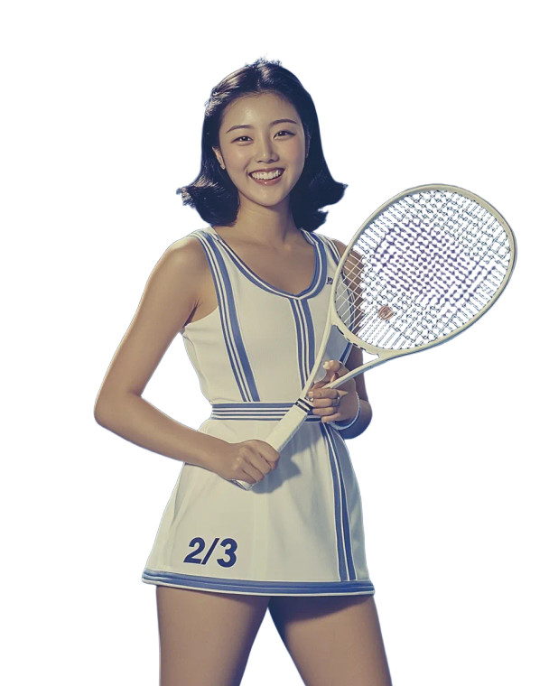 Korean Tennis Player Vinyl Car Decal Sticker – Waterproof & UV-Resistant 8"