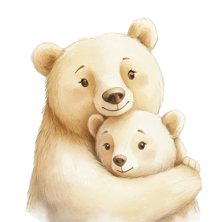 Mother Bear Hug Vinyl Car Decal Sticker – Waterproof & UV-Resistant 8"