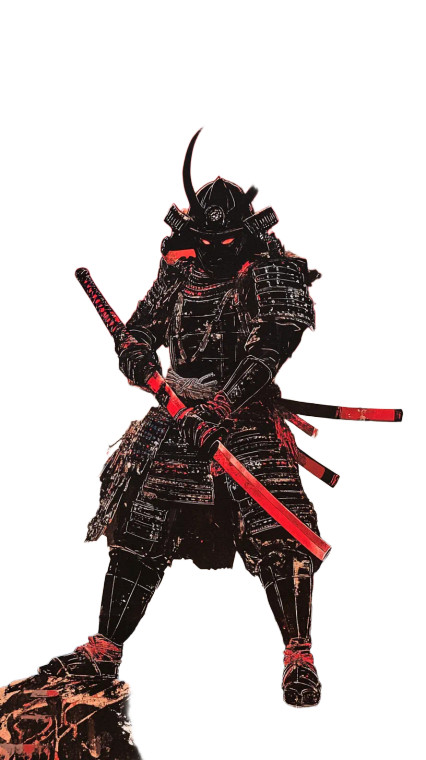 Galactic Samurai Warrior Vinyl Car Decal Sticker – Waterproof & UV-Resistant 8"