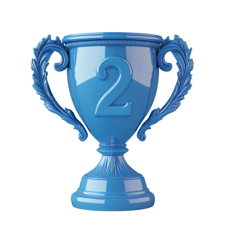 Blue Cup Award Vinyl Car Decal Sticker – Waterproof & UV-Resistant 8"