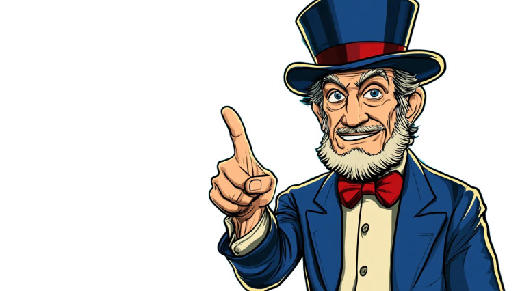Green Uncle Sam V2 Vinyl Car Decal Sticker – Waterproof & UV-Resistant 8"