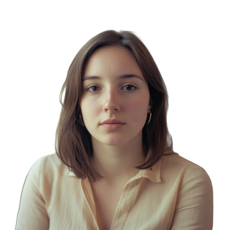 Brunette Office Portrait Vinyl Car Decal Sticker – Waterproof & UV-Resistant 8"