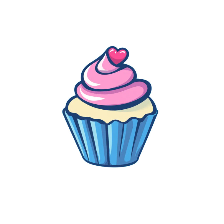 Cupcake Logo V2 Vinyl Car Decal Sticker – Waterproof & UV-Resistant 8"