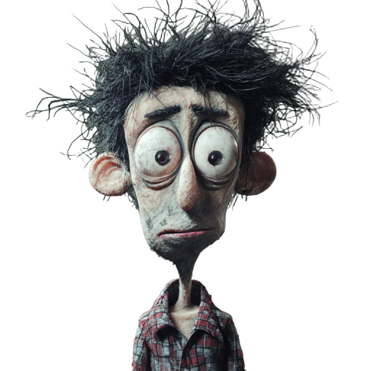 Confused Character Vinyl Car Decal Sticker – Waterproof & UV-Resistant 8"