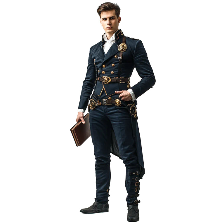 Steampunk Businessman Vinyl Car Decal Sticker – Waterproof & UV-Resistant 8"