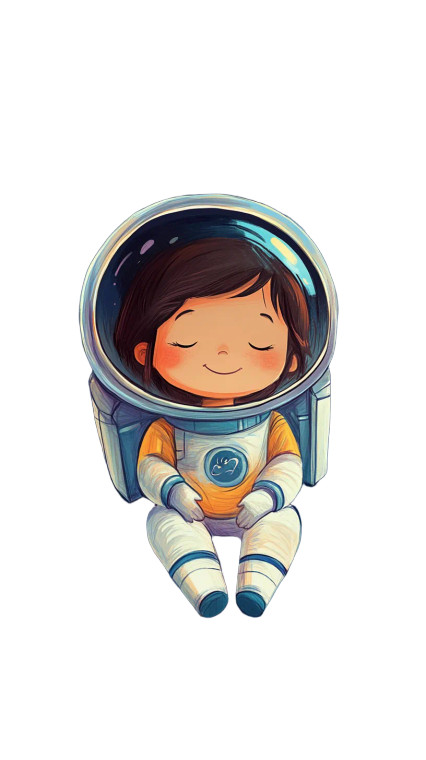 Dreaming Child Astronaut Vinyl Car Decal Sticker – Waterproof & UV-Resistant 8"