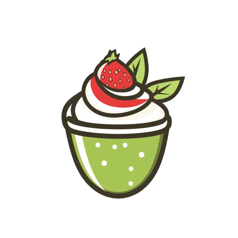 Strawberry Matcha Logo Vinyl Car Decal Sticker – Waterproof & UV-Resistant 8"