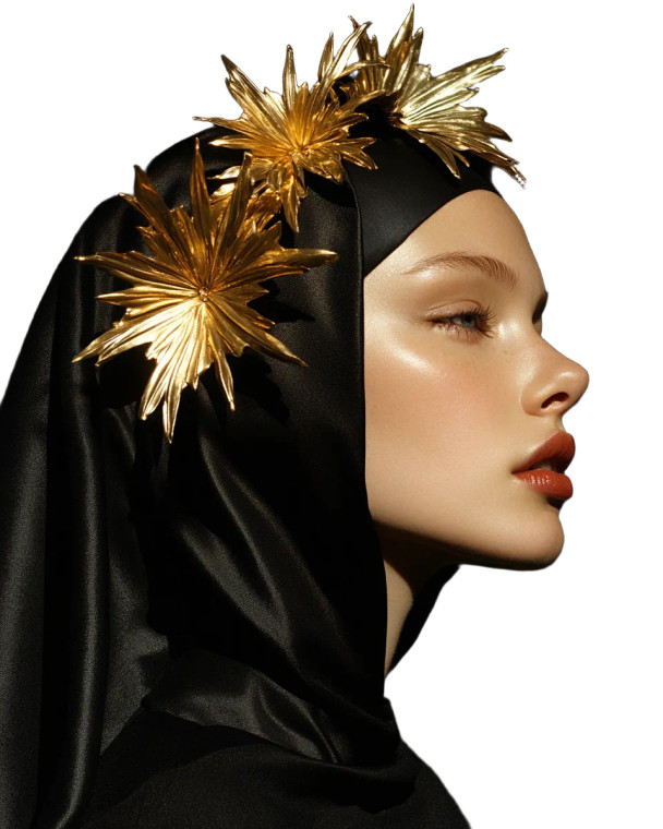 Golden Wreath Nun Vinyl Car Decal Sticker – Waterproof & UV-Resistant 8"