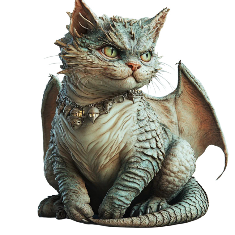Dragon Cat Hybrid V3 Vinyl Car Decal Sticker – Waterproof & UV-Resistant 8"