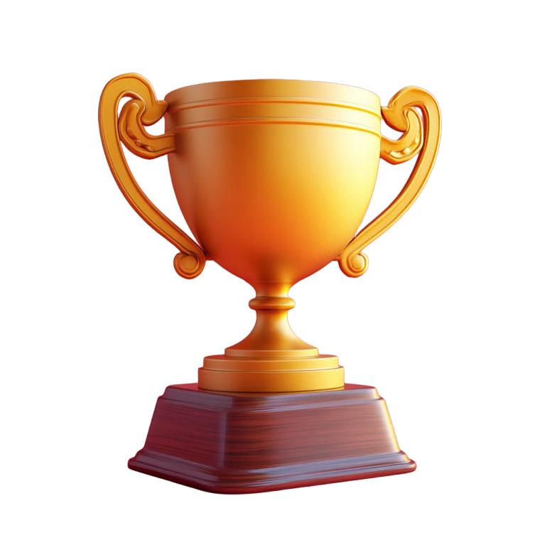 Cute Trophy Icon V3 Vinyl Car Decal Sticker – Waterproof & UV-Resistant 8"