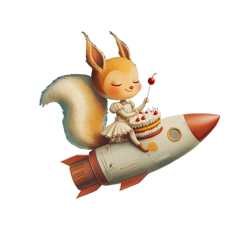 Squirrel-Girl On Rocket Vinyl Car Decal Sticker – Waterproof & UV-Resistant 8"