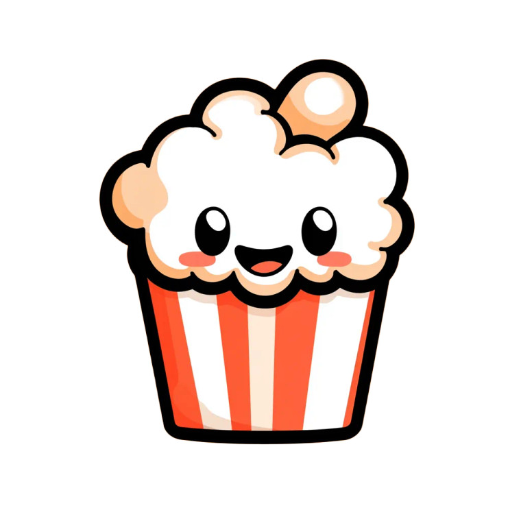 Popcorn Logo V2 Vinyl Car Decal Sticker – Waterproof & UV-Resistant 8"