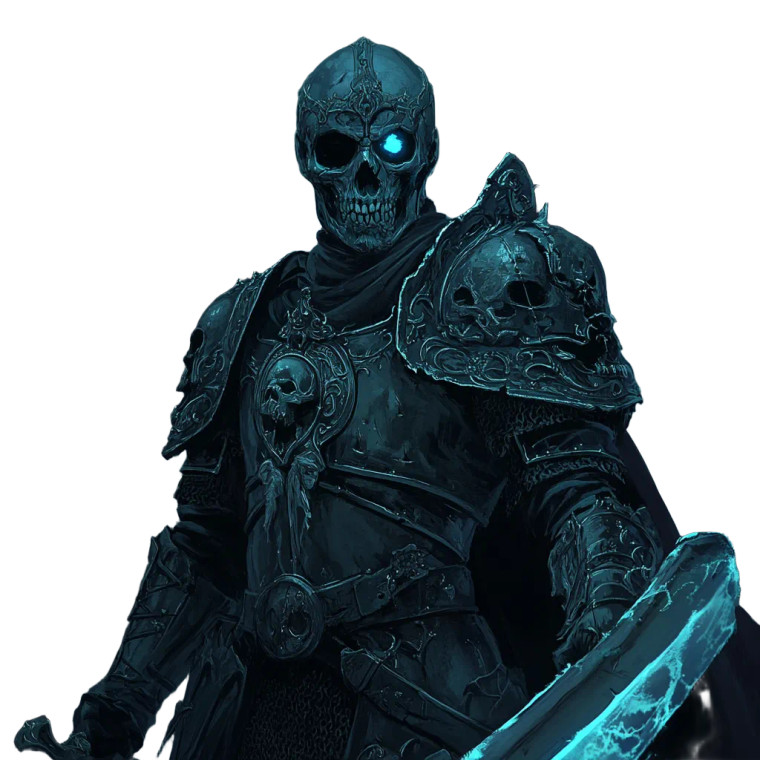 Undead Paladin V2 Vinyl Car Decal Sticker – Waterproof & UV-Resistant 8"