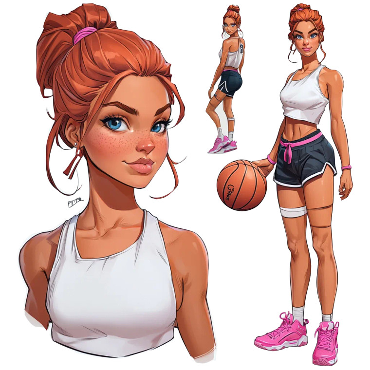 Cheerful Basketball Player Vinyl Car Decal Sticker – Waterproof & UV-Resistant 8"