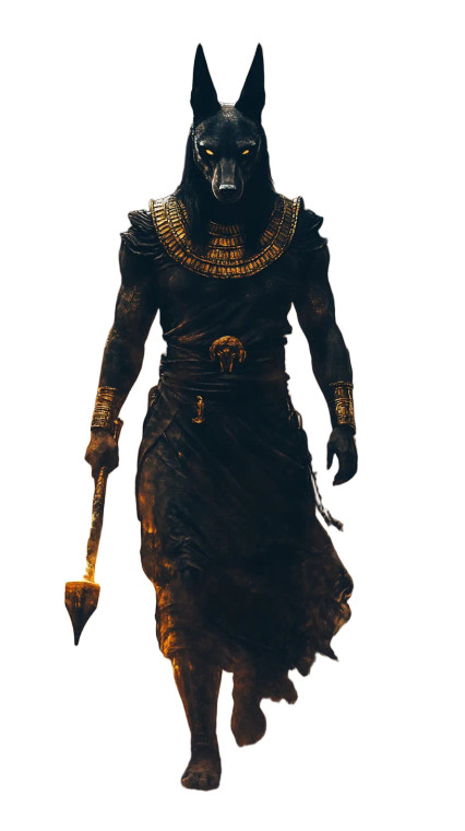 Anubis Walking Vinyl Car Decal Sticker – Waterproof & UV-Resistant 8"