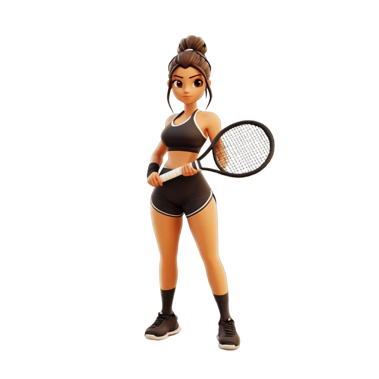 Padel Player Pose Vinyl Car Decal Sticker – Waterproof & UV-Resistant 8"