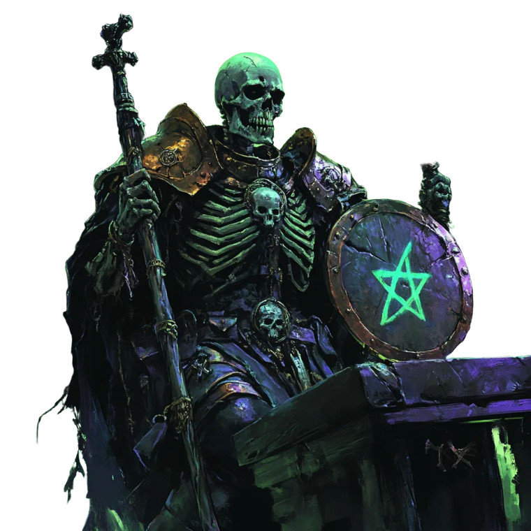Epic Skeleton Necromancer Vinyl Car Decal Sticker – Waterproof & UV-Resistant 8"