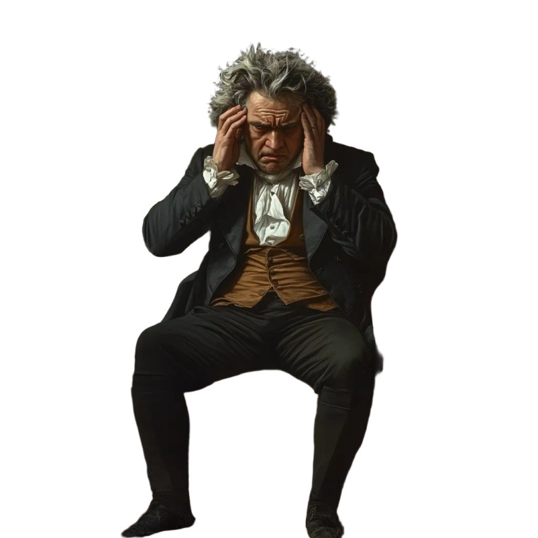 Beethoven'S Despair Vinyl Car Decal Sticker – Waterproof & UV-Resistant 8"