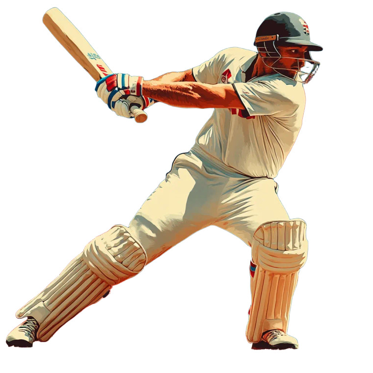 Cricket Player V2 Vinyl Car Decal Sticker – Waterproof & UV-Resistant 8"