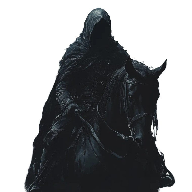 Hooded Rider V2 Vinyl Car Decal Sticker – Waterproof & UV-Resistant 8"