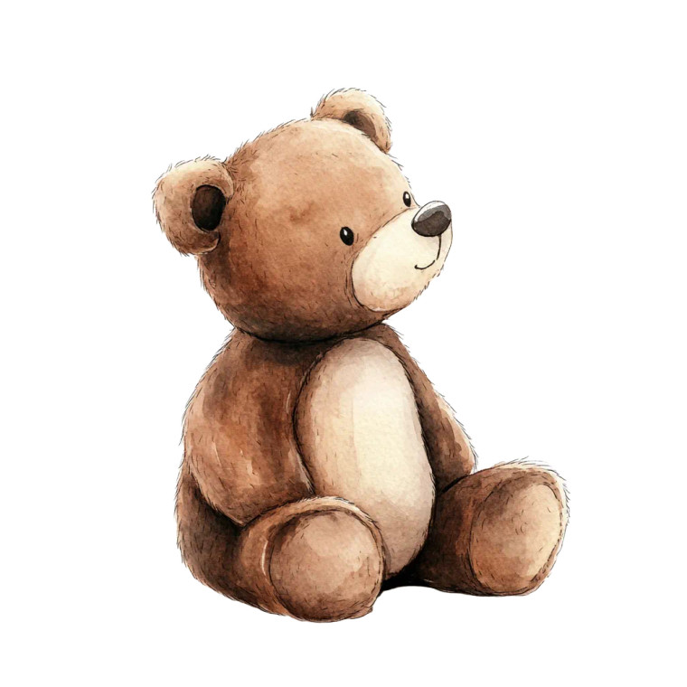 Kawaii Teddy Bear V2 Vinyl Car Decal Sticker – Waterproof & UV-Resistant 8"