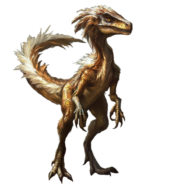 Feathered Velociraptor V3 Vinyl Car Decal Sticker – Waterproof & UV-Resistant 8"