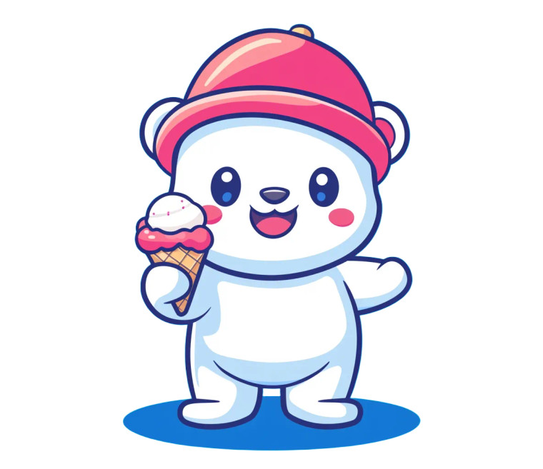 Cute Bear Mascot Vinyl Car Decal Sticker – Waterproof & UV-Resistant 8"