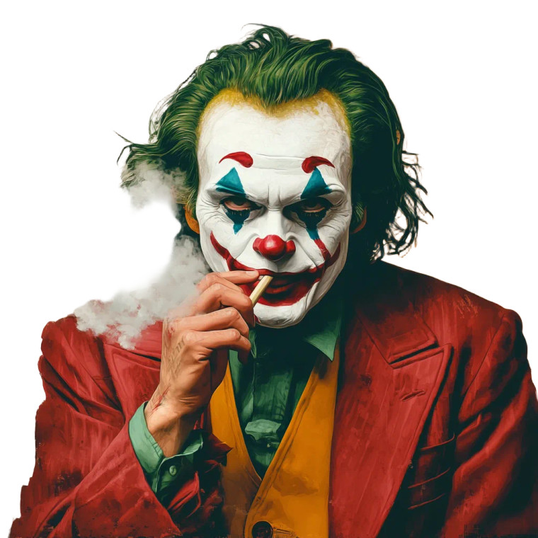 Smoking Clown Vinyl Car Decal Sticker – Waterproof & UV-Resistant 8"