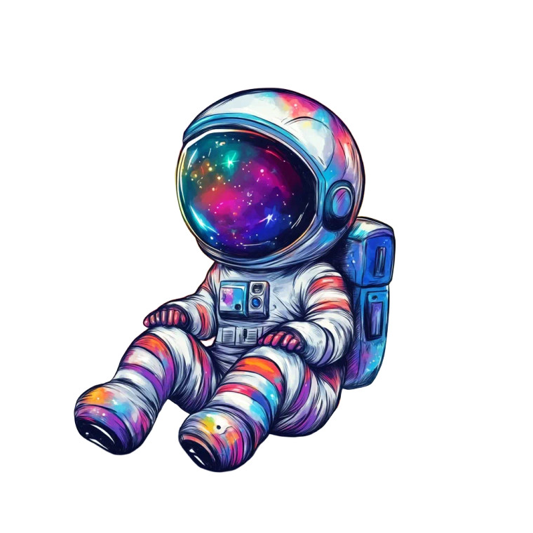 Cute Astronaut Vinyl Car Decal Sticker – Waterproof & UV-Resistant 8"