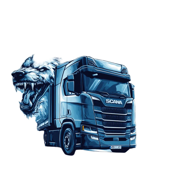 Scania Hellhound Logo Vinyl Car Decal Sticker – Waterproof & UV-Resistant 8"