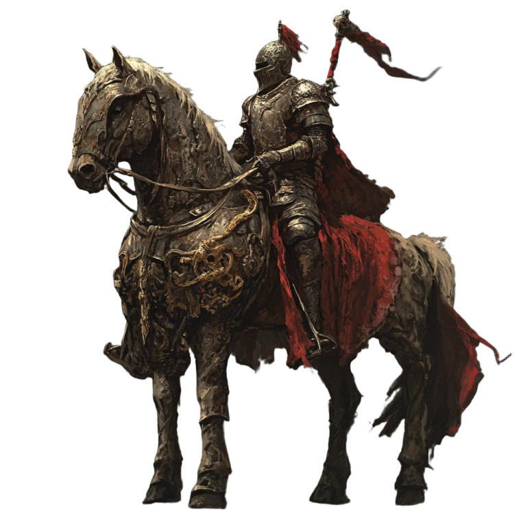 Horse And Knight Vinyl Car Decal Sticker – Waterproof & UV-Resistant 8"