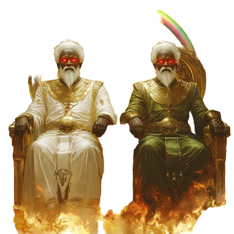 Golden Thrones Duo Vinyl Car Decal Sticker – Waterproof & UV-Resistant 8"