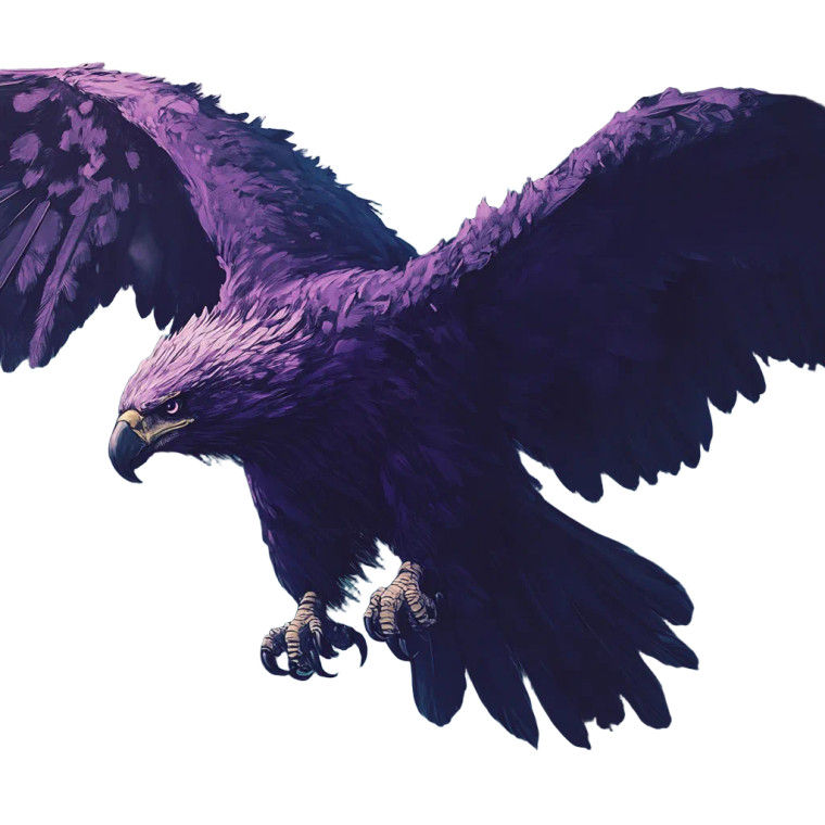 Purple Giant Eagle Vinyl Car Decal Sticker – Waterproof & UV-Resistant 8"