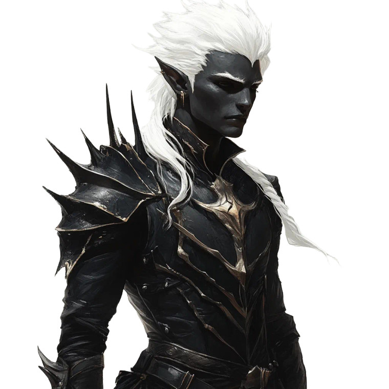 Spiked Drow Warrior Vinyl Car Decal Sticker – Waterproof & UV-Resistant 8"