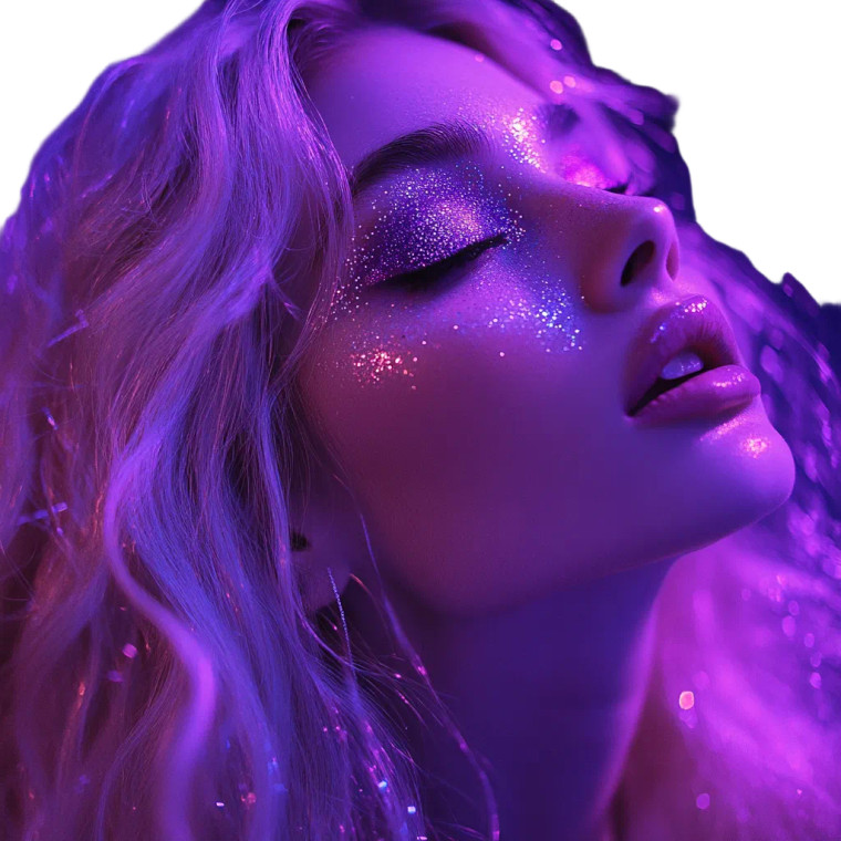 Dreamy Glitter Portrait Vinyl Car Decal Sticker – Waterproof & UV-Resistant 8"