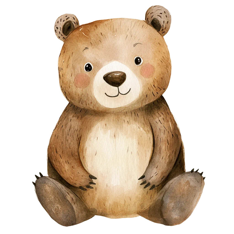 Enchanting Bear Clipart Vinyl Car Decal Sticker – Waterproof & UV-Resistant 8"
