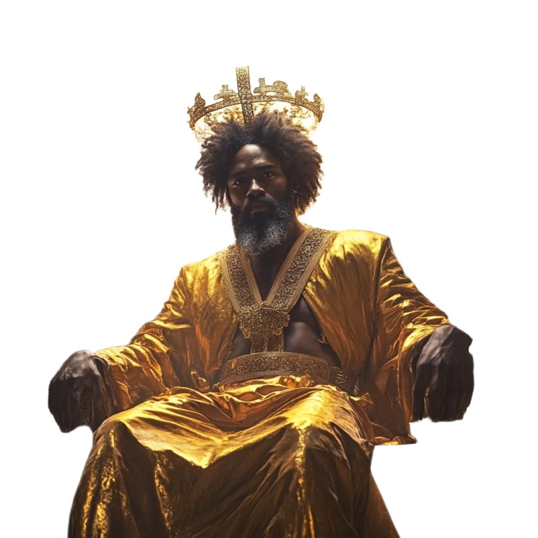 Golden Royal Christ Vinyl Car Decal Sticker – Waterproof & UV-Resistant 8"