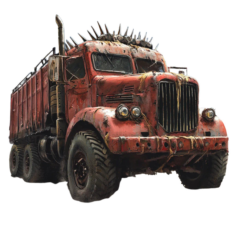 Scavenged Military Truck Vinyl Car Decal Sticker – Waterproof & UV-Resistant 8"
