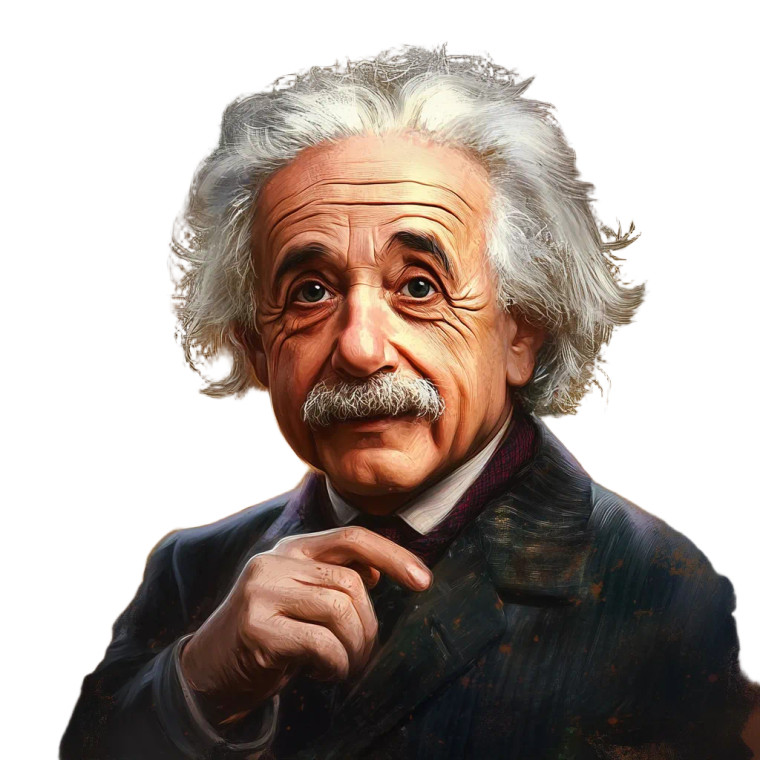 Albert Einstein V3 Vinyl Car Decal Sticker – Waterproof & UV-Resistant 8"