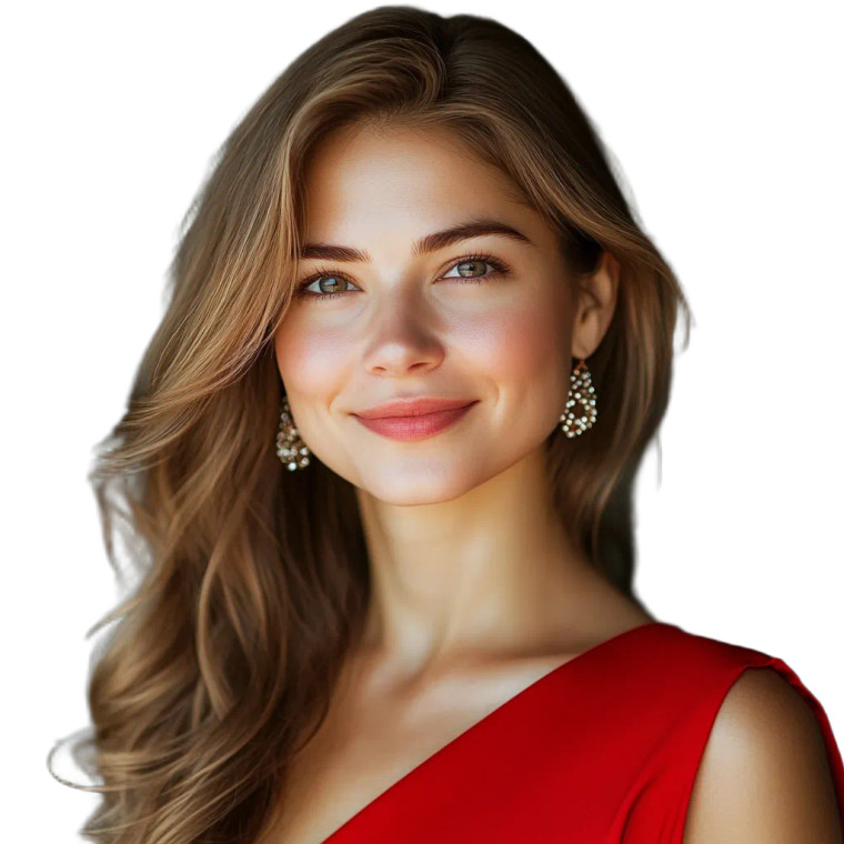 Russian Woman Smiling Vinyl Car Decal Sticker – Waterproof & UV-Resistant 8"