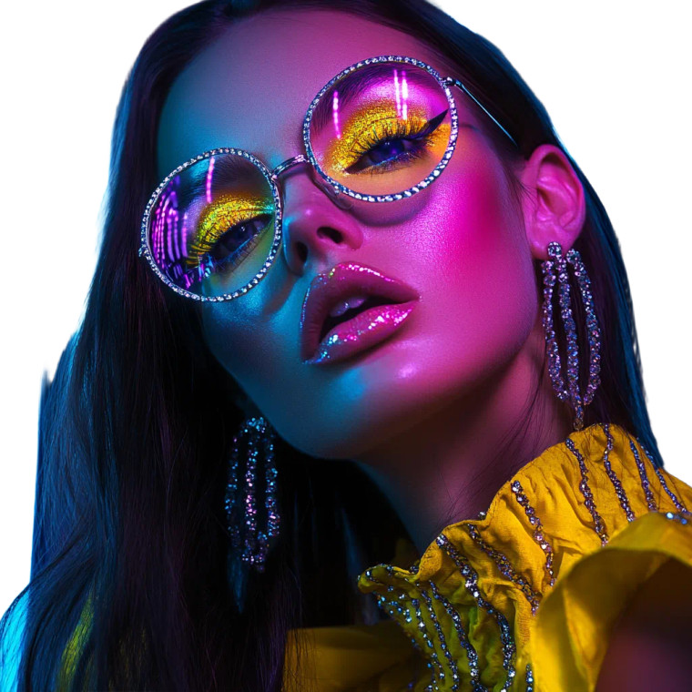 Glamorous Hyper-Realistic Portrait Vinyl Car Decal Sticker – Waterproof & UV-Resistant 8"