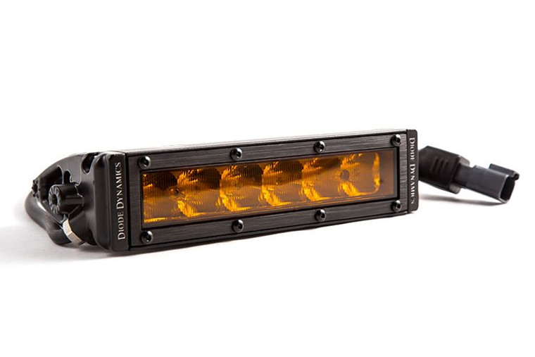 Illuminate the Night with Diode Dynamics 6 Inch LED Light Bar | Amber Driving Beam | Slim Housing | 800 Lumens