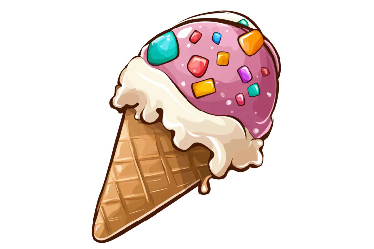 Ice Cream Sticker Vinyl Car Decal Sticker – Waterproof & UV-Resistant 8"