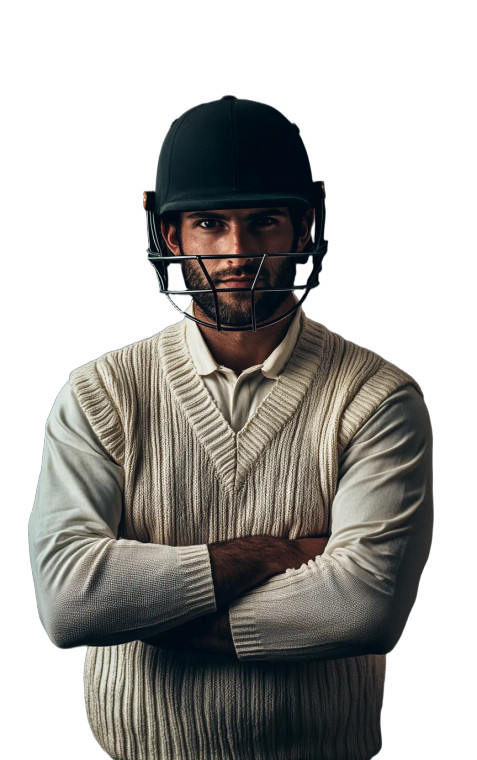 Cricket Player Pose Vinyl Car Decal Sticker – Waterproof & UV-Resistant 8"